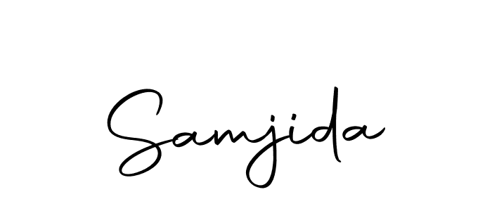 Create a beautiful signature design for name Samjida. With this signature (Autography-DOLnW) fonts, you can make a handwritten signature for free. Samjida signature style 10 images and pictures png