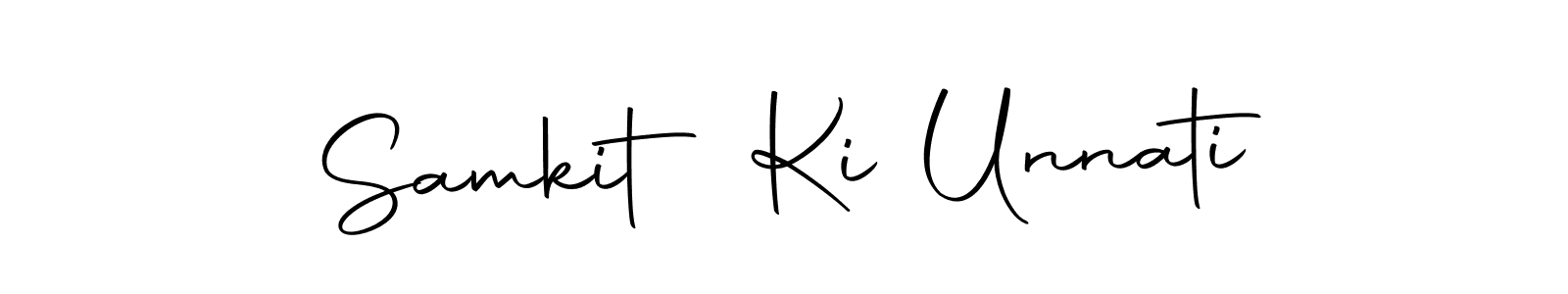 The best way (Autography-DOLnW) to make a short signature is to pick only two or three words in your name. The name Samkit Ki Unnati include a total of six letters. For converting this name. Samkit Ki Unnati signature style 10 images and pictures png