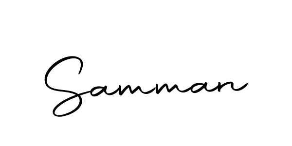 Use a signature maker to create a handwritten signature online. With this signature software, you can design (Autography-DOLnW) your own signature for name Samman. Samman signature style 10 images and pictures png