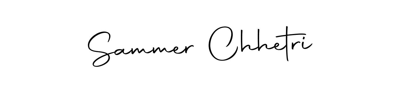 How to make Sammer Chhetri name signature. Use Autography-DOLnW style for creating short signs online. This is the latest handwritten sign. Sammer Chhetri signature style 10 images and pictures png