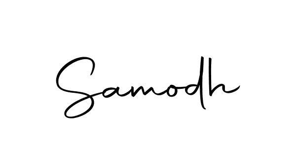 Make a beautiful signature design for name Samodh. With this signature (Autography-DOLnW) style, you can create a handwritten signature for free. Samodh signature style 10 images and pictures png