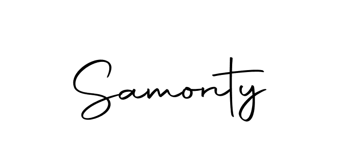 How to make Samonty signature? Autography-DOLnW is a professional autograph style. Create handwritten signature for Samonty name. Samonty signature style 10 images and pictures png