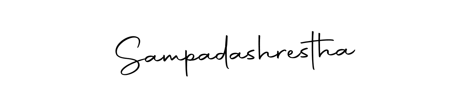 How to make Sampadashrestha name signature. Use Autography-DOLnW style for creating short signs online. This is the latest handwritten sign. Sampadashrestha signature style 10 images and pictures png
