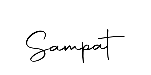 Design your own signature with our free online signature maker. With this signature software, you can create a handwritten (Autography-DOLnW) signature for name Sampat. Sampat signature style 10 images and pictures png