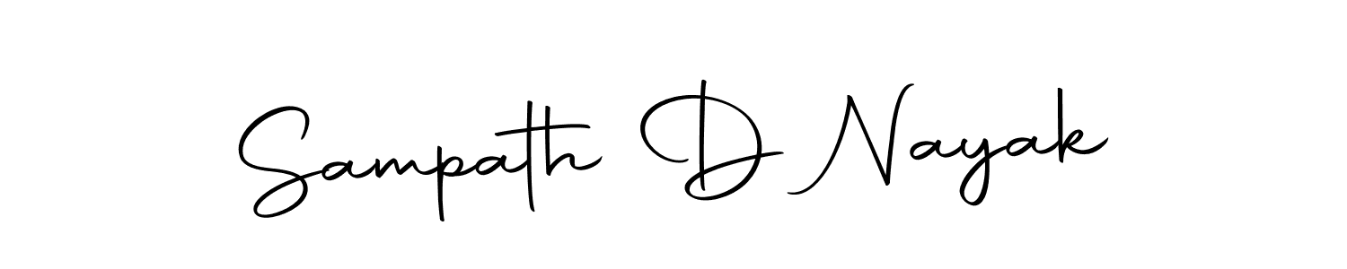 How to make Sampath D Nayak name signature. Use Autography-DOLnW style for creating short signs online. This is the latest handwritten sign. Sampath D Nayak signature style 10 images and pictures png