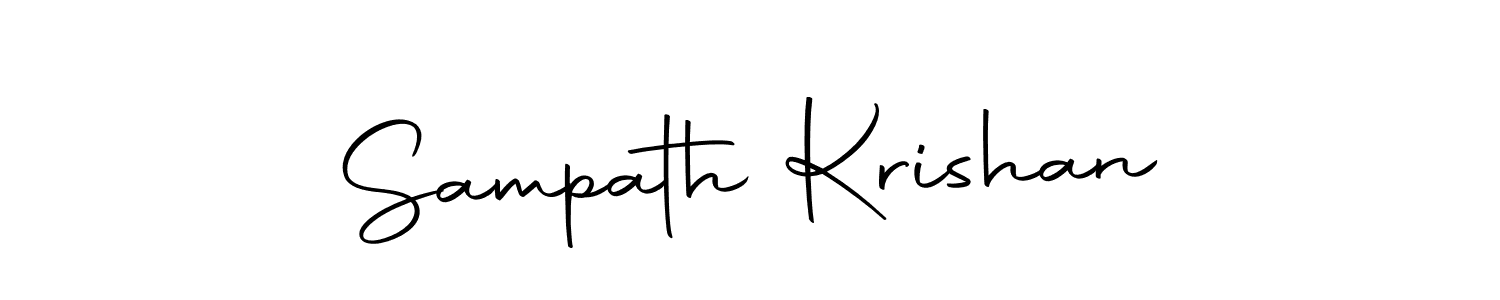 How to make Sampath Krishan name signature. Use Autography-DOLnW style for creating short signs online. This is the latest handwritten sign. Sampath Krishan signature style 10 images and pictures png