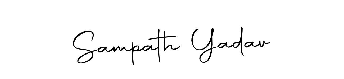 Design your own signature with our free online signature maker. With this signature software, you can create a handwritten (Autography-DOLnW) signature for name Sampath Yadav. Sampath Yadav signature style 10 images and pictures png