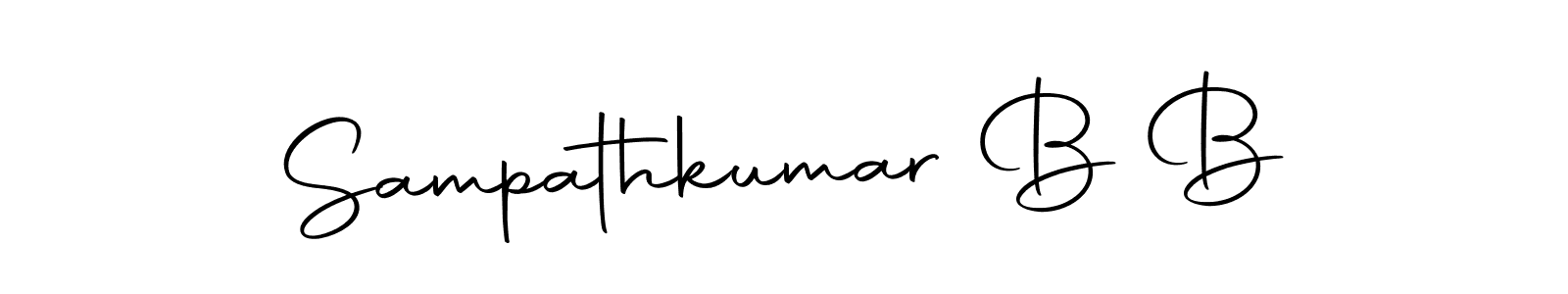 Sampathkumar B B stylish signature style. Best Handwritten Sign (Autography-DOLnW) for my name. Handwritten Signature Collection Ideas for my name Sampathkumar B B. Sampathkumar B B signature style 10 images and pictures png