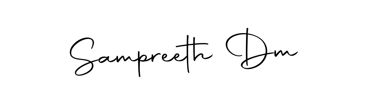 Make a beautiful signature design for name Sampreeth Dm. With this signature (Autography-DOLnW) style, you can create a handwritten signature for free. Sampreeth Dm signature style 10 images and pictures png