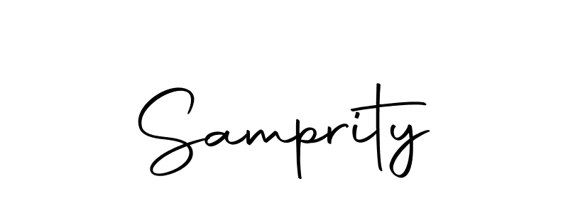 Create a beautiful signature design for name Samprity. With this signature (Autography-DOLnW) fonts, you can make a handwritten signature for free. Samprity signature style 10 images and pictures png