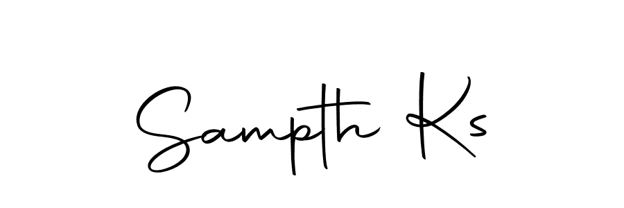 Make a beautiful signature design for name Sampth Ks. Use this online signature maker to create a handwritten signature for free. Sampth Ks signature style 10 images and pictures png