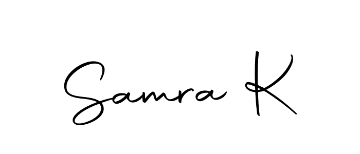 Samra K stylish signature style. Best Handwritten Sign (Autography-DOLnW) for my name. Handwritten Signature Collection Ideas for my name Samra K. Samra K signature style 10 images and pictures png