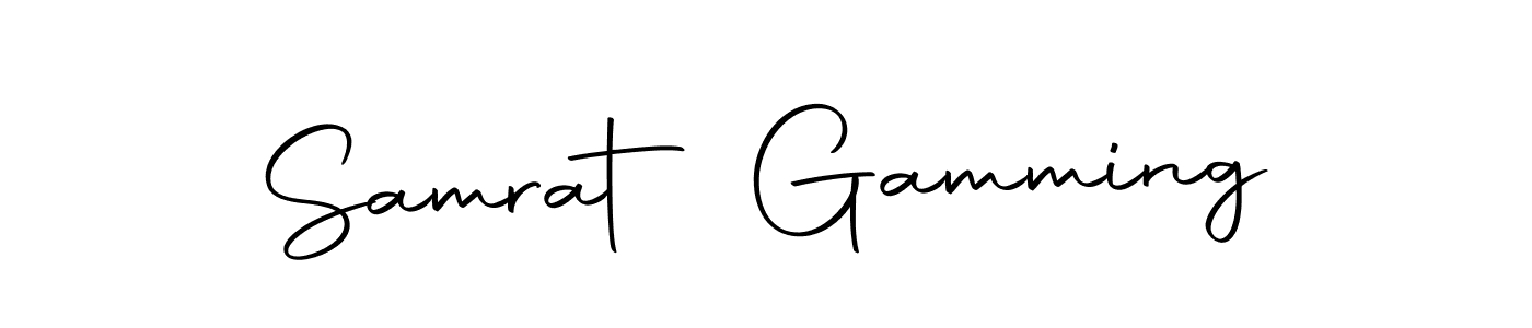 Similarly Autography-DOLnW is the best handwritten signature design. Signature creator online .You can use it as an online autograph creator for name Samrat Gamming. Samrat Gamming signature style 10 images and pictures png