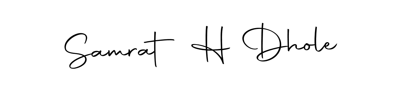 The best way (Autography-DOLnW) to make a short signature is to pick only two or three words in your name. The name Samrat H Dhole include a total of six letters. For converting this name. Samrat H Dhole signature style 10 images and pictures png