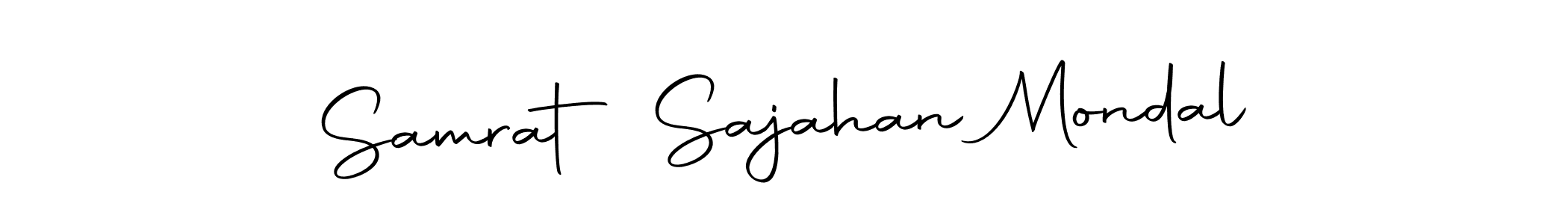 The best way (Autography-DOLnW) to make a short signature is to pick only two or three words in your name. The name Samrat Sajahan Mondal include a total of six letters. For converting this name. Samrat Sajahan Mondal signature style 10 images and pictures png