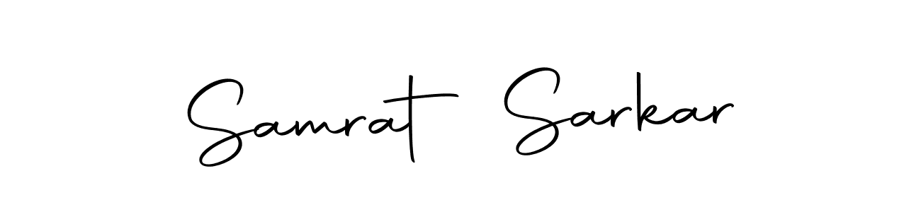 Use a signature maker to create a handwritten signature online. With this signature software, you can design (Autography-DOLnW) your own signature for name Samrat Sarkar. Samrat Sarkar signature style 10 images and pictures png