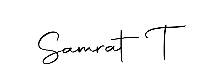 How to make Samrat T name signature. Use Autography-DOLnW style for creating short signs online. This is the latest handwritten sign. Samrat T signature style 10 images and pictures png