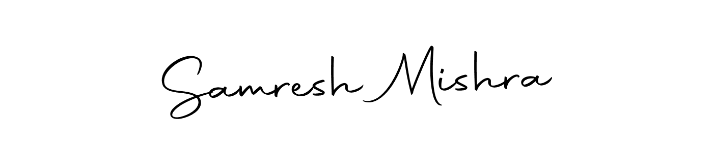 How to make Samresh Mishra name signature. Use Autography-DOLnW style for creating short signs online. This is the latest handwritten sign. Samresh Mishra signature style 10 images and pictures png