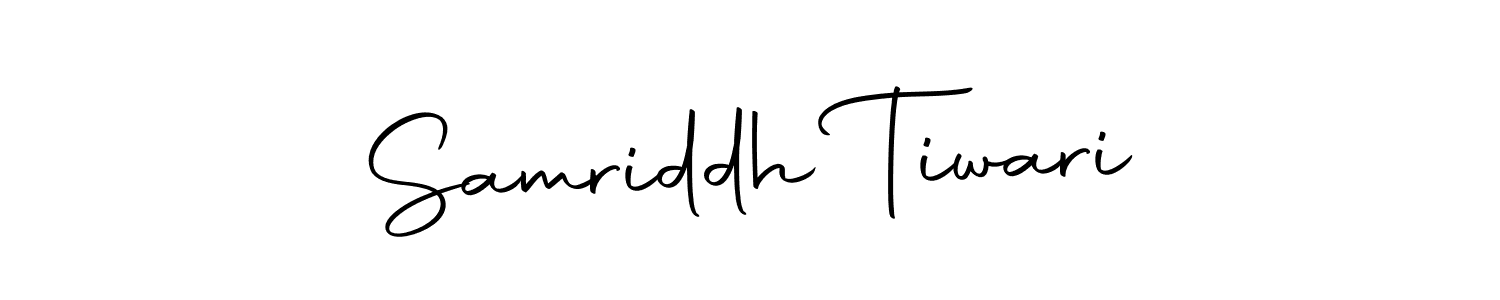 How to make Samriddh Tiwari name signature. Use Autography-DOLnW style for creating short signs online. This is the latest handwritten sign. Samriddh Tiwari signature style 10 images and pictures png