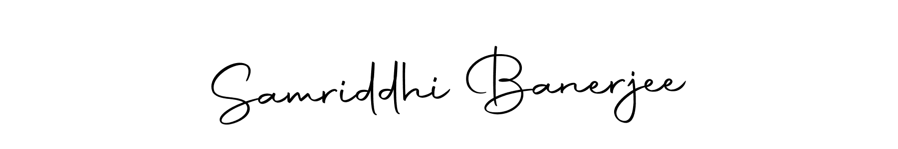 Design your own signature with our free online signature maker. With this signature software, you can create a handwritten (Autography-DOLnW) signature for name Samriddhi Banerjee. Samriddhi Banerjee signature style 10 images and pictures png