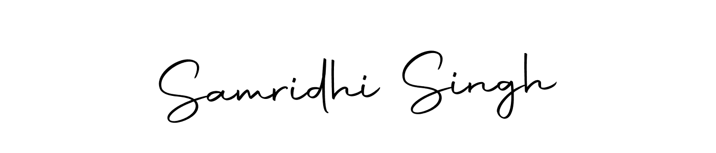 Use a signature maker to create a handwritten signature online. With this signature software, you can design (Autography-DOLnW) your own signature for name Samridhi Singh. Samridhi Singh signature style 10 images and pictures png