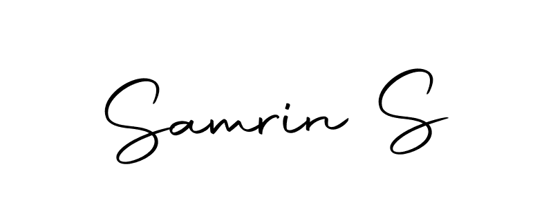 You can use this online signature creator to create a handwritten signature for the name Samrin S. This is the best online autograph maker. Samrin S signature style 10 images and pictures png
