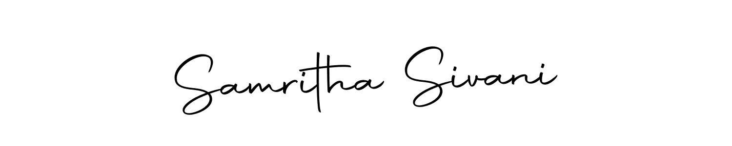 How to make Samritha Sivani name signature. Use Autography-DOLnW style for creating short signs online. This is the latest handwritten sign. Samritha Sivani signature style 10 images and pictures png