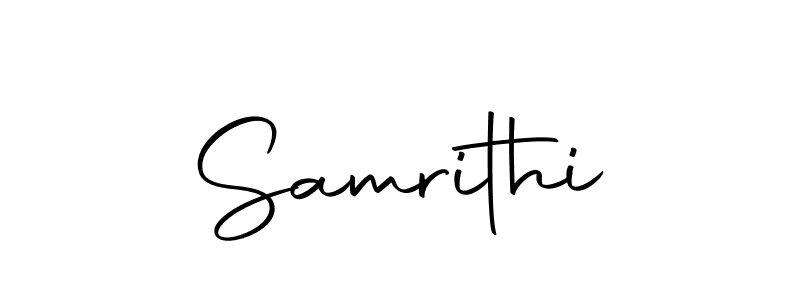 Design your own signature with our free online signature maker. With this signature software, you can create a handwritten (Autography-DOLnW) signature for name Samrithi. Samrithi signature style 10 images and pictures png