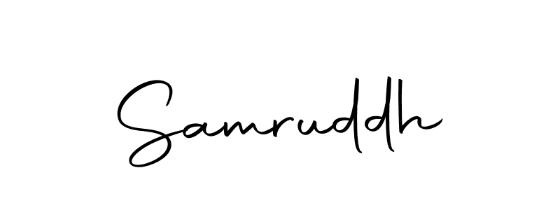 Create a beautiful signature design for name Samruddh. With this signature (Autography-DOLnW) fonts, you can make a handwritten signature for free. Samruddh signature style 10 images and pictures png