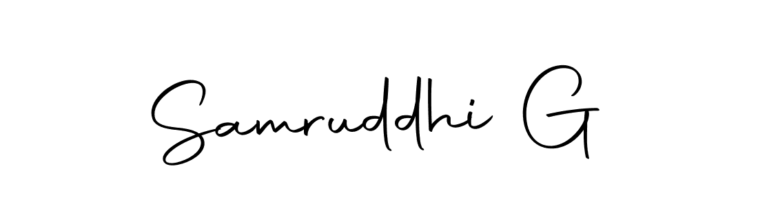 Make a beautiful signature design for name Samruddhi G. Use this online signature maker to create a handwritten signature for free. Samruddhi G signature style 10 images and pictures png