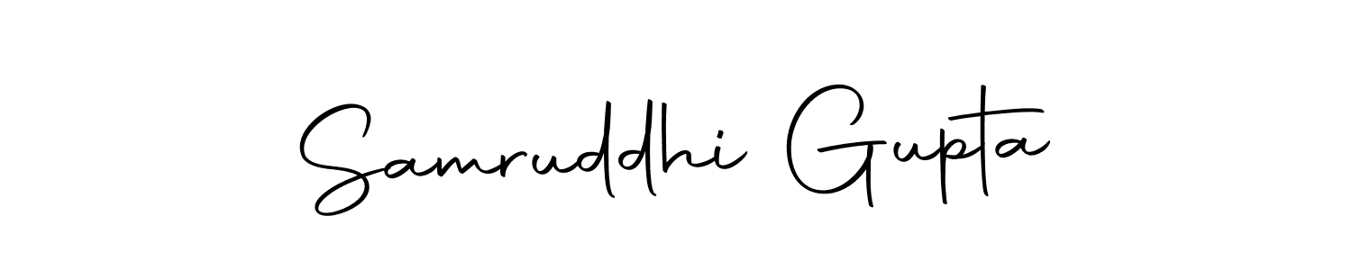 Design your own signature with our free online signature maker. With this signature software, you can create a handwritten (Autography-DOLnW) signature for name Samruddhi Gupta. Samruddhi Gupta signature style 10 images and pictures png