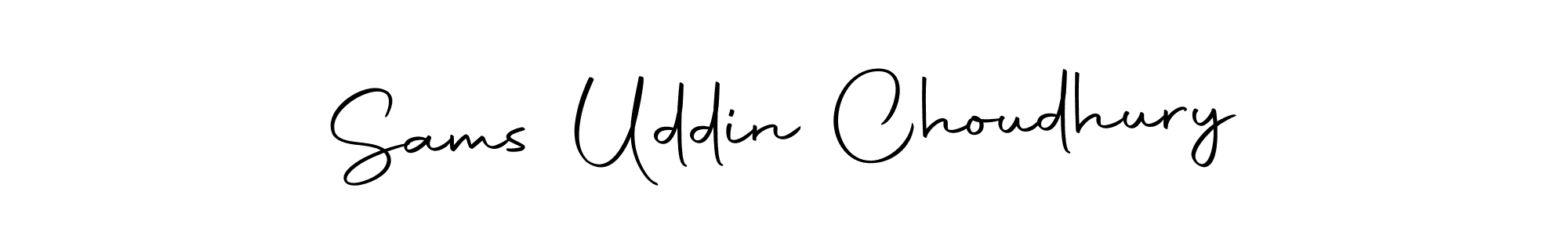 How to make Sams Uddin Choudhury name signature. Use Autography-DOLnW style for creating short signs online. This is the latest handwritten sign. Sams Uddin Choudhury signature style 10 images and pictures png