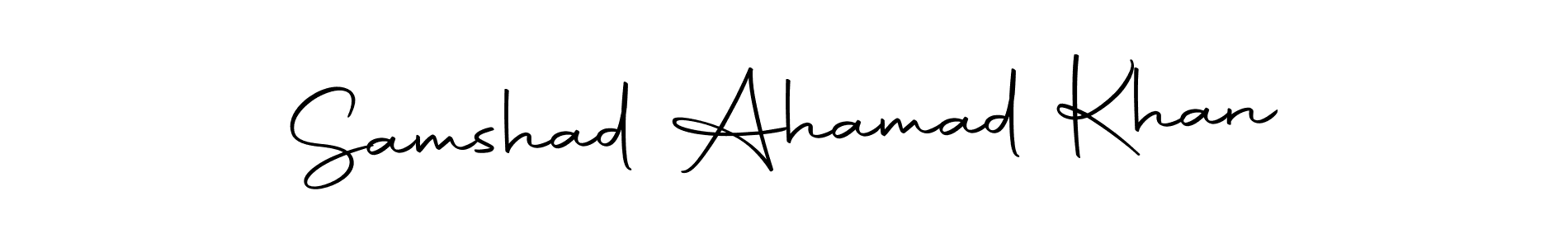 You can use this online signature creator to create a handwritten signature for the name Samshad Ahamad Khan. This is the best online autograph maker. Samshad Ahamad Khan signature style 10 images and pictures png