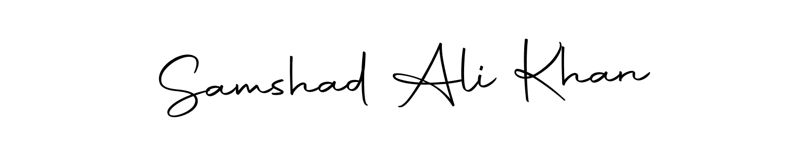 How to make Samshad Ali Khan name signature. Use Autography-DOLnW style for creating short signs online. This is the latest handwritten sign. Samshad Ali Khan signature style 10 images and pictures png