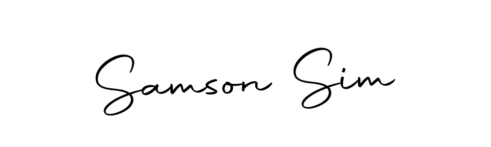 Create a beautiful signature design for name Samson Sim. With this signature (Autography-DOLnW) fonts, you can make a handwritten signature for free. Samson Sim signature style 10 images and pictures png