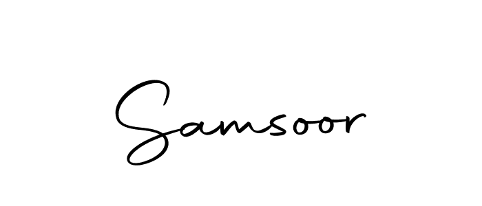 Design your own signature with our free online signature maker. With this signature software, you can create a handwritten (Autography-DOLnW) signature for name Samsoor. Samsoor signature style 10 images and pictures png