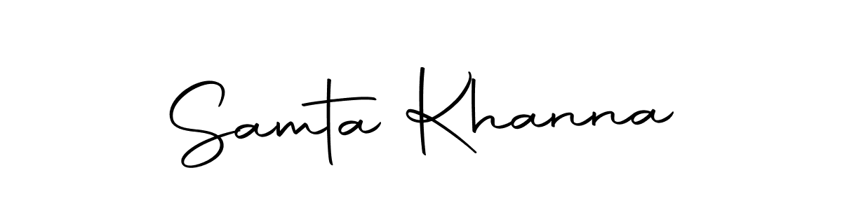 Make a beautiful signature design for name Samta Khanna. Use this online signature maker to create a handwritten signature for free. Samta Khanna signature style 10 images and pictures png