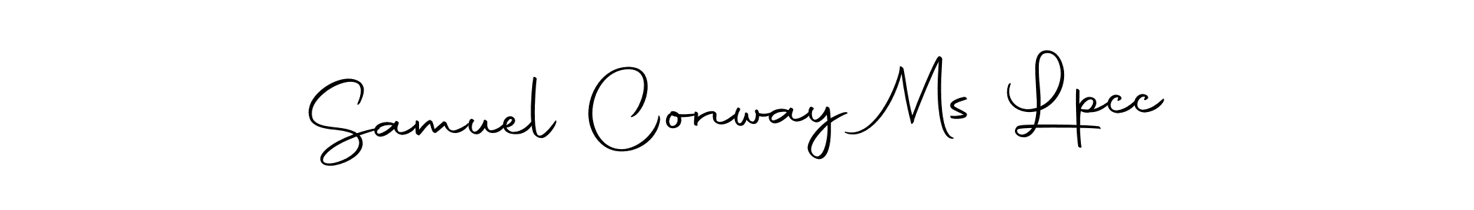 How to make Samuel Conway Ms Lpcc name signature. Use Autography-DOLnW style for creating short signs online. This is the latest handwritten sign. Samuel Conway Ms Lpcc signature style 10 images and pictures png