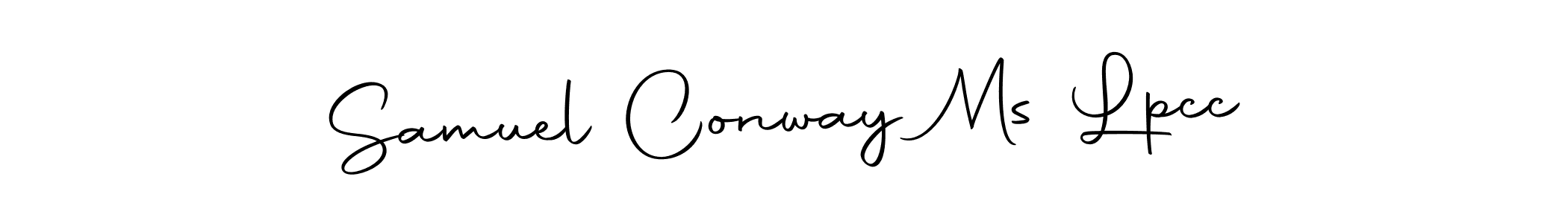 How to make Samuel Conway Ms Lpcc name signature. Use Autography-DOLnW style for creating short signs online. This is the latest handwritten sign. Samuel Conway Ms Lpcc signature style 10 images and pictures png