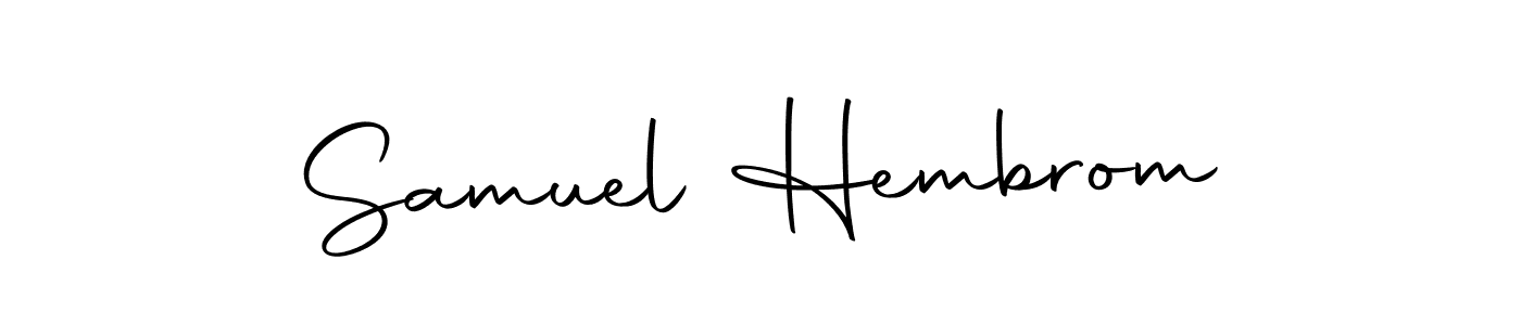 Similarly Autography-DOLnW is the best handwritten signature design. Signature creator online .You can use it as an online autograph creator for name Samuel Hembrom. Samuel Hembrom signature style 10 images and pictures png