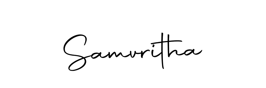 You should practise on your own different ways (Autography-DOLnW) to write your name (Samvritha) in signature. don't let someone else do it for you. Samvritha signature style 10 images and pictures png