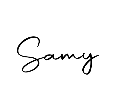 The best way (Autography-DOLnW) to make a short signature is to pick only two or three words in your name. The name Samy include a total of six letters. For converting this name. Samy signature style 10 images and pictures png