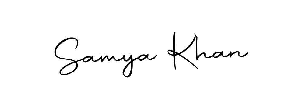 Make a beautiful signature design for name Samya Khan. With this signature (Autography-DOLnW) style, you can create a handwritten signature for free. Samya Khan signature style 10 images and pictures png