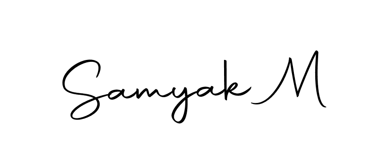 Design your own signature with our free online signature maker. With this signature software, you can create a handwritten (Autography-DOLnW) signature for name Samyak M. Samyak M signature style 10 images and pictures png