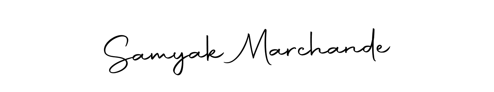 Samyak Marchande stylish signature style. Best Handwritten Sign (Autography-DOLnW) for my name. Handwritten Signature Collection Ideas for my name Samyak Marchande. Samyak Marchande signature style 10 images and pictures png