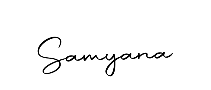 Design your own signature with our free online signature maker. With this signature software, you can create a handwritten (Autography-DOLnW) signature for name Samyana. Samyana signature style 10 images and pictures png