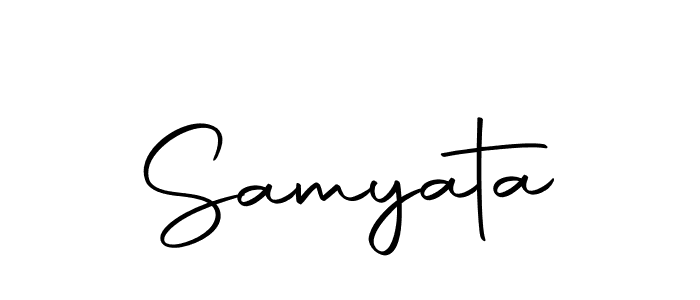 Design your own signature with our free online signature maker. With this signature software, you can create a handwritten (Autography-DOLnW) signature for name Samyata. Samyata signature style 10 images and pictures png