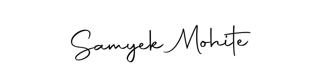 Design your own signature with our free online signature maker. With this signature software, you can create a handwritten (Autography-DOLnW) signature for name Samyek Mohite. Samyek Mohite signature style 10 images and pictures png