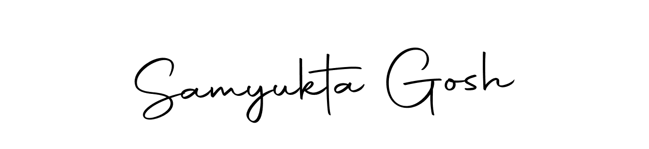 How to make Samyukta Gosh name signature. Use Autography-DOLnW style for creating short signs online. This is the latest handwritten sign. Samyukta Gosh signature style 10 images and pictures png