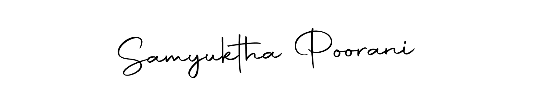 Also we have Samyuktha Poorani name is the best signature style. Create professional handwritten signature collection using Autography-DOLnW autograph style. Samyuktha Poorani signature style 10 images and pictures png